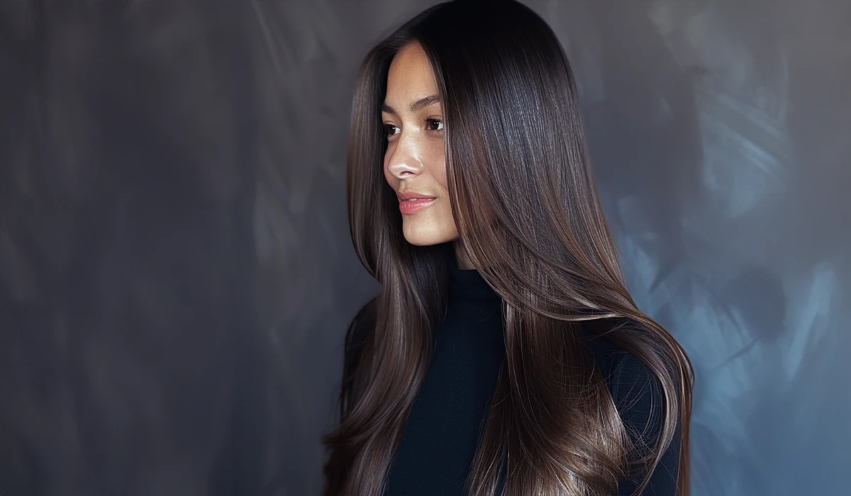 Gładkie i zdrowe włosy po koloryzacji w salonie fryzjerskim